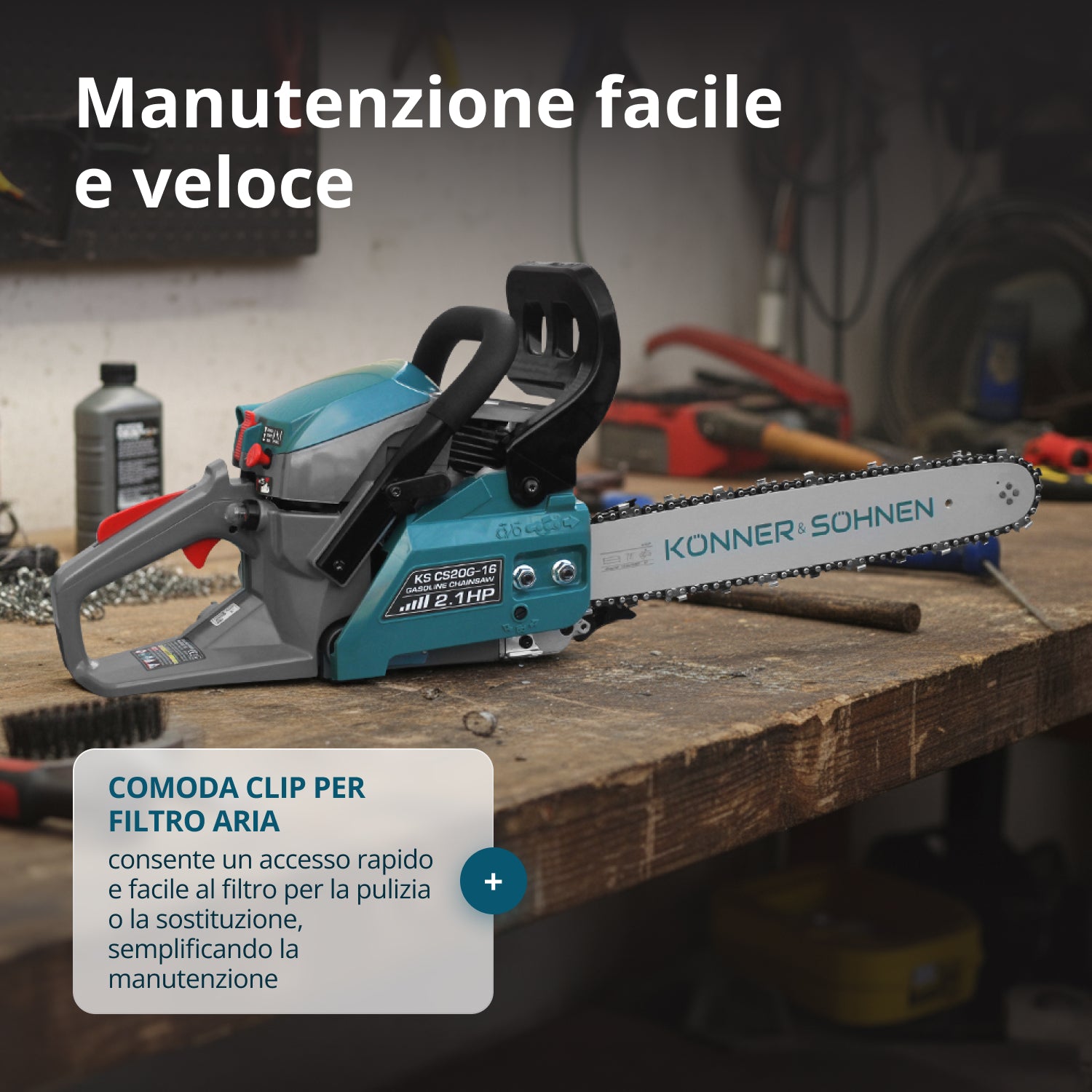 Benzines láncfűrész KS CS20G-16