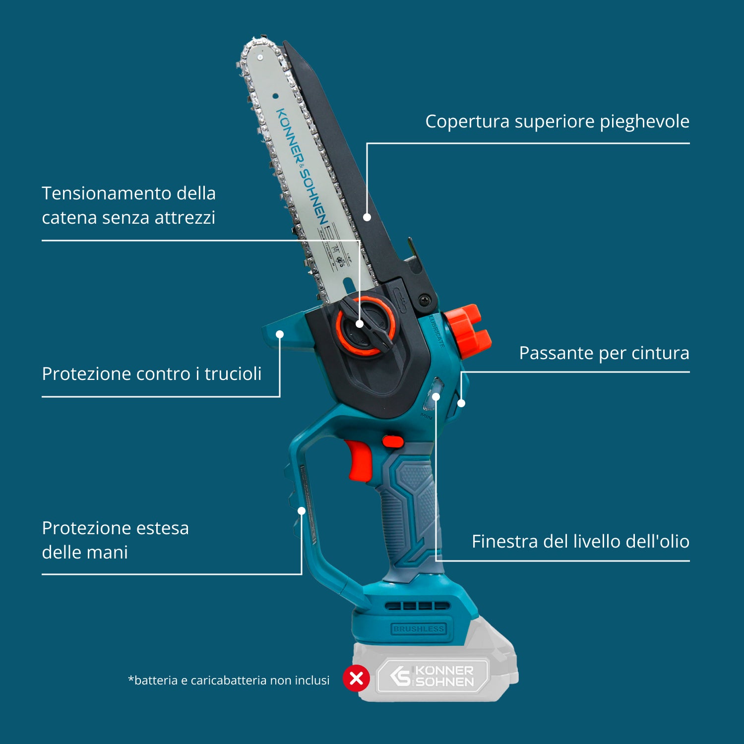 Bežična Mini Motorna Testera KS MCS20V-8
