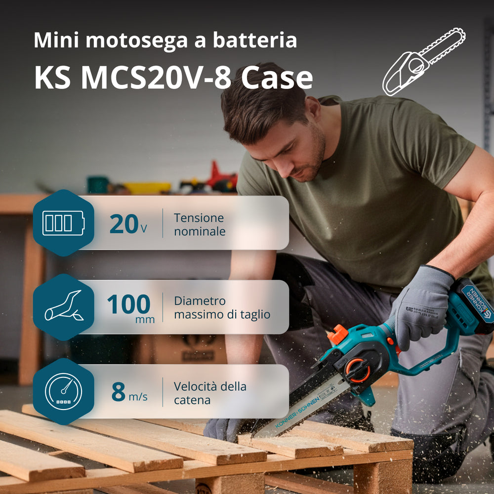 Akumulátorová Mini Pila KS MCS20V-8 CASE PLUS