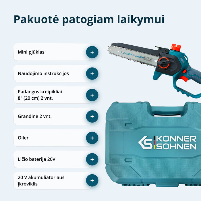 Akumulátorová Mini Pila KS MCS20V-8 CASE PLUS