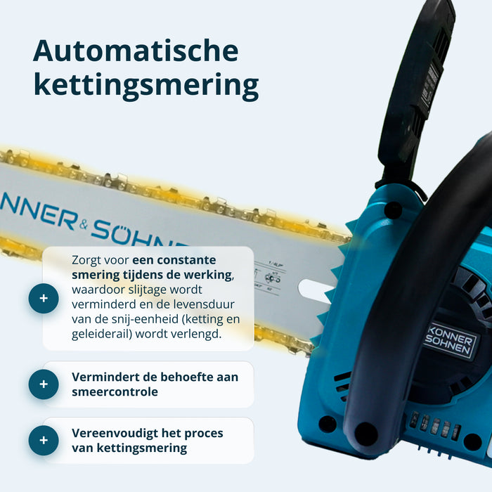 Snoerloze Mini Kettingzaag KS MCS20V-12 SET PLUS