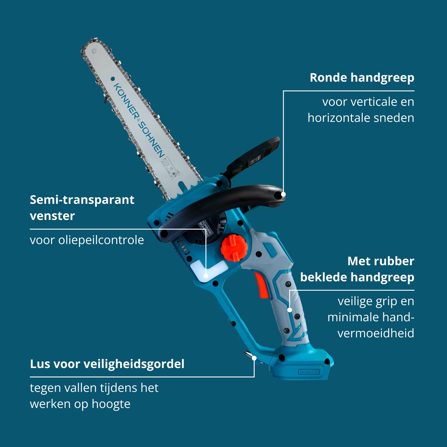 Snoerloze Mini Kettingzaag KS MCS20V-12 SET