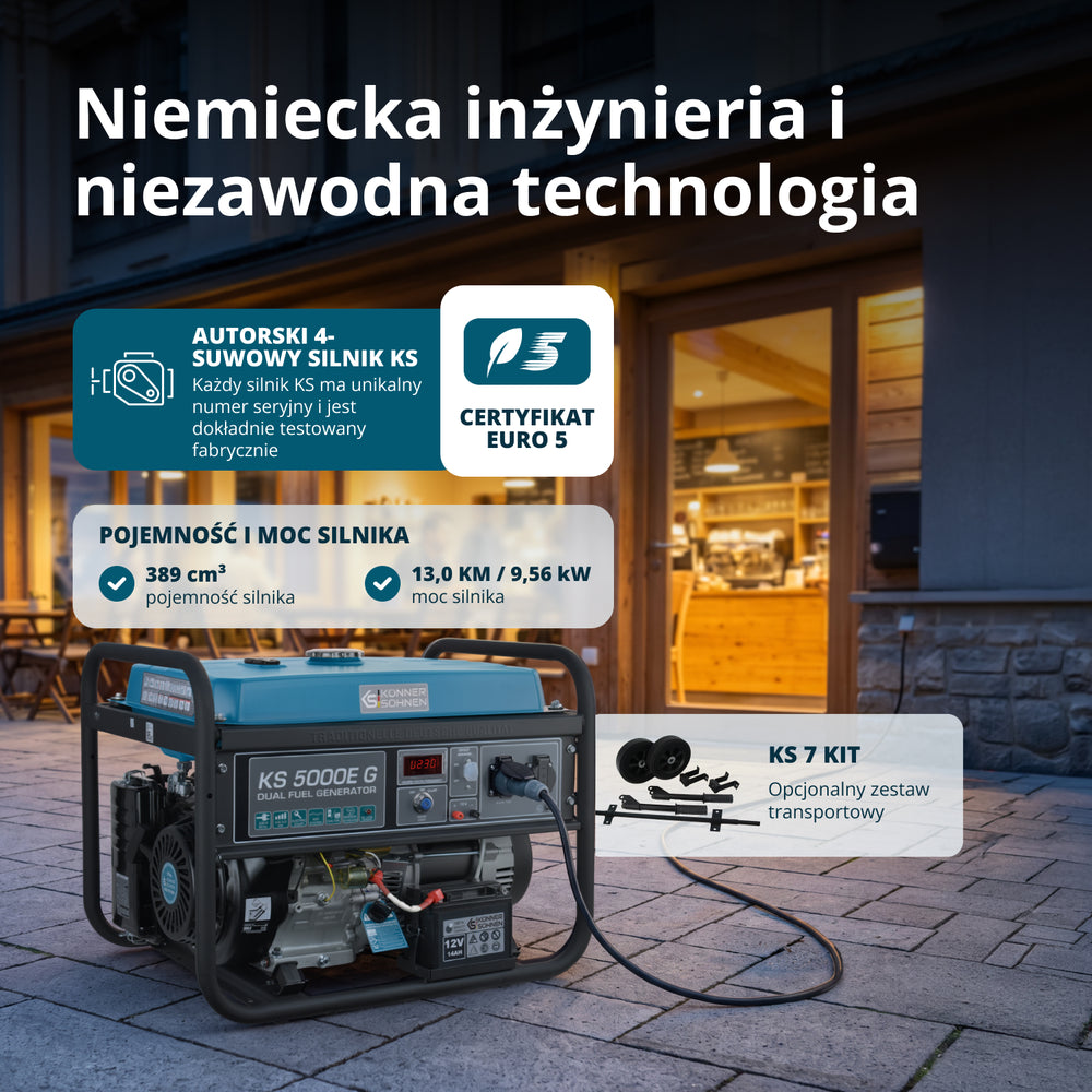 Generator LPG/Benzyna „Könner & Söhnen” KS 5000E G