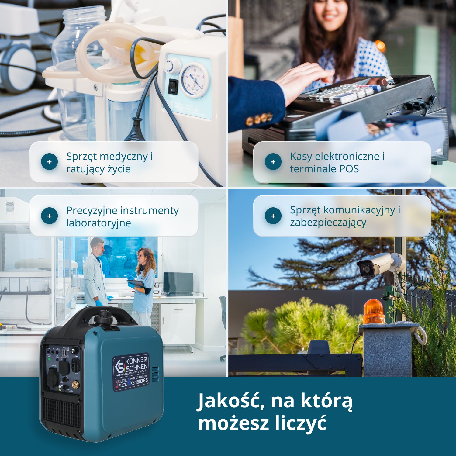 Generator Inwerterowy (gaz/benzyna) KS 1900iG S 