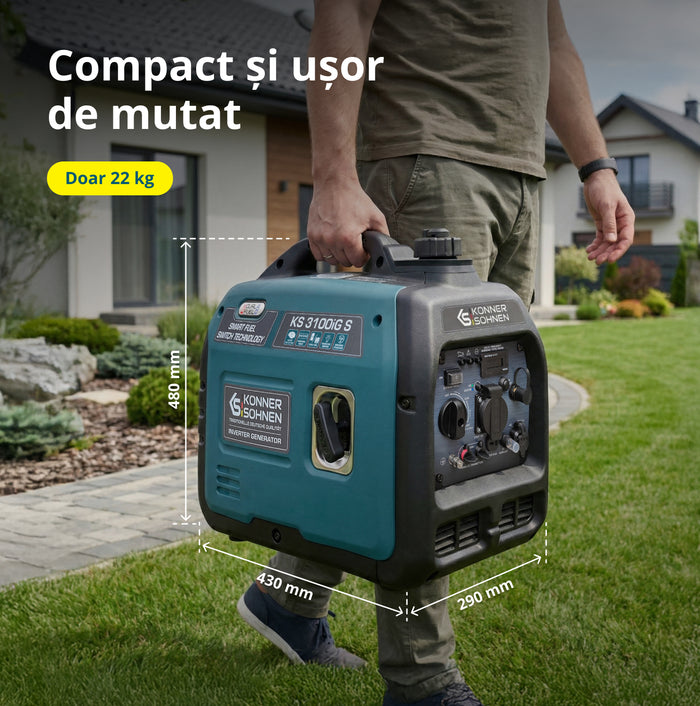 Generator cu inverter pe GPL/benzină KS 3100iG S