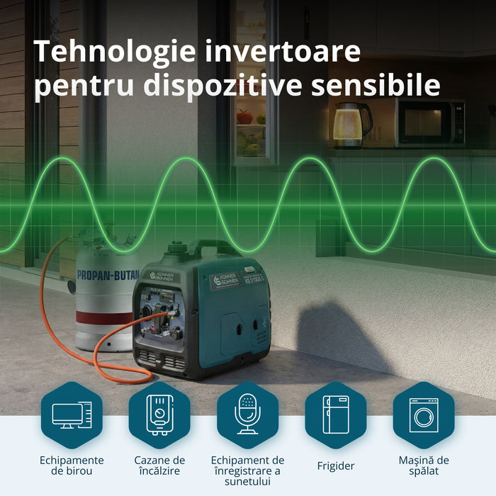 Generator cu inverter pe GPL/benzină KS 3100iG S