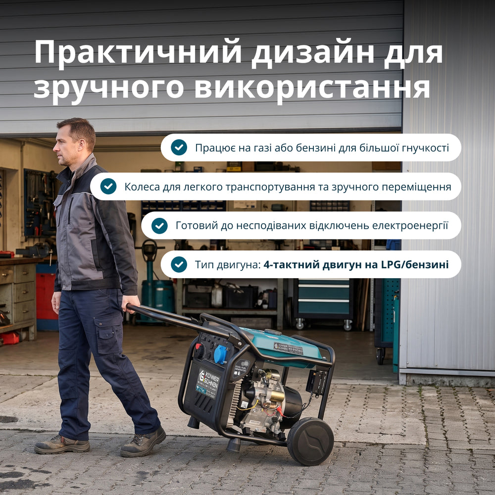 Інверторний генератор на LPG/бензині KS 8100iEG (Відновлений товар – Гарний стан)