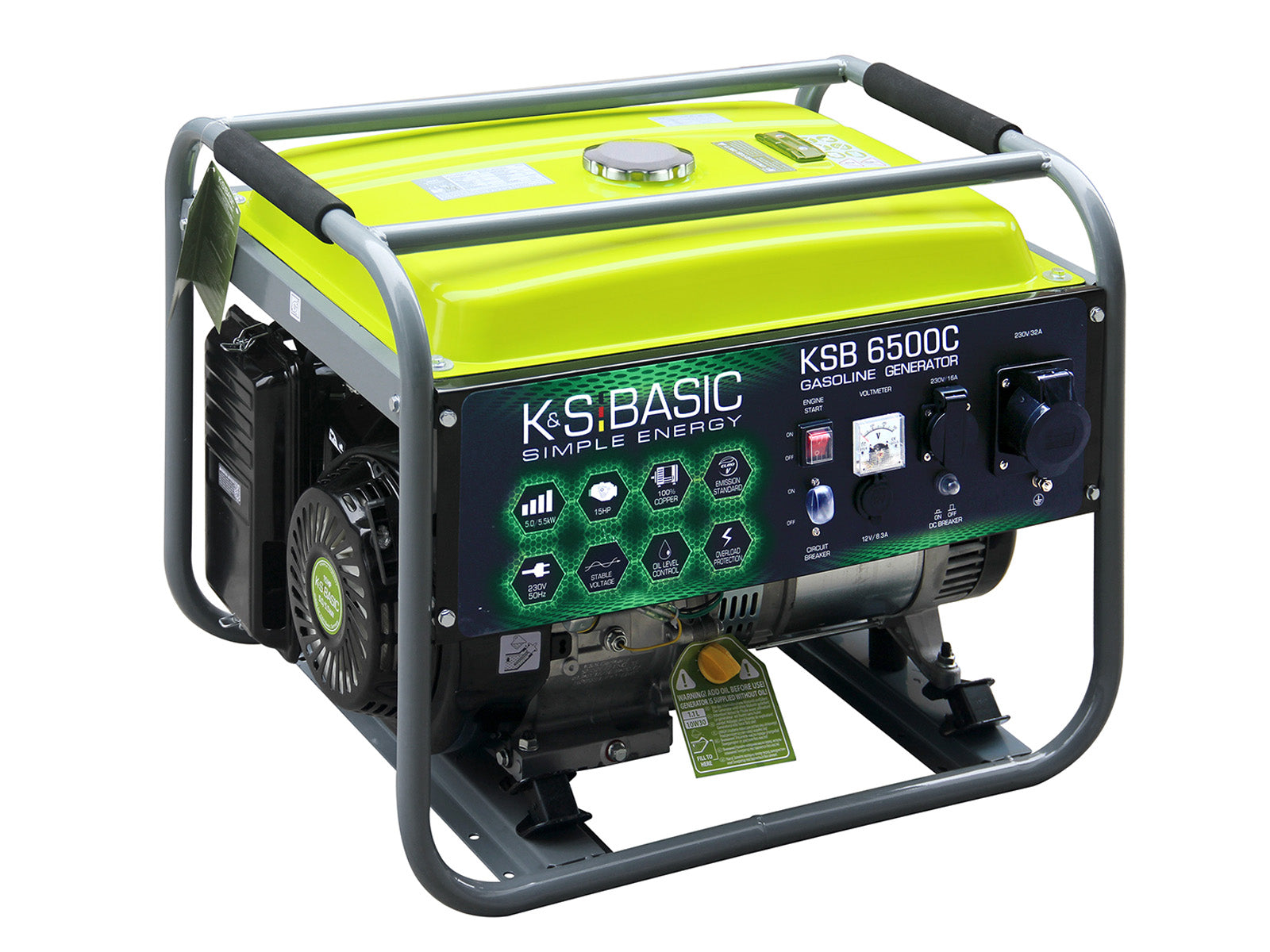 Bensiinikäyttöinen generaattori 'K&S BASIC' KSB 6500C