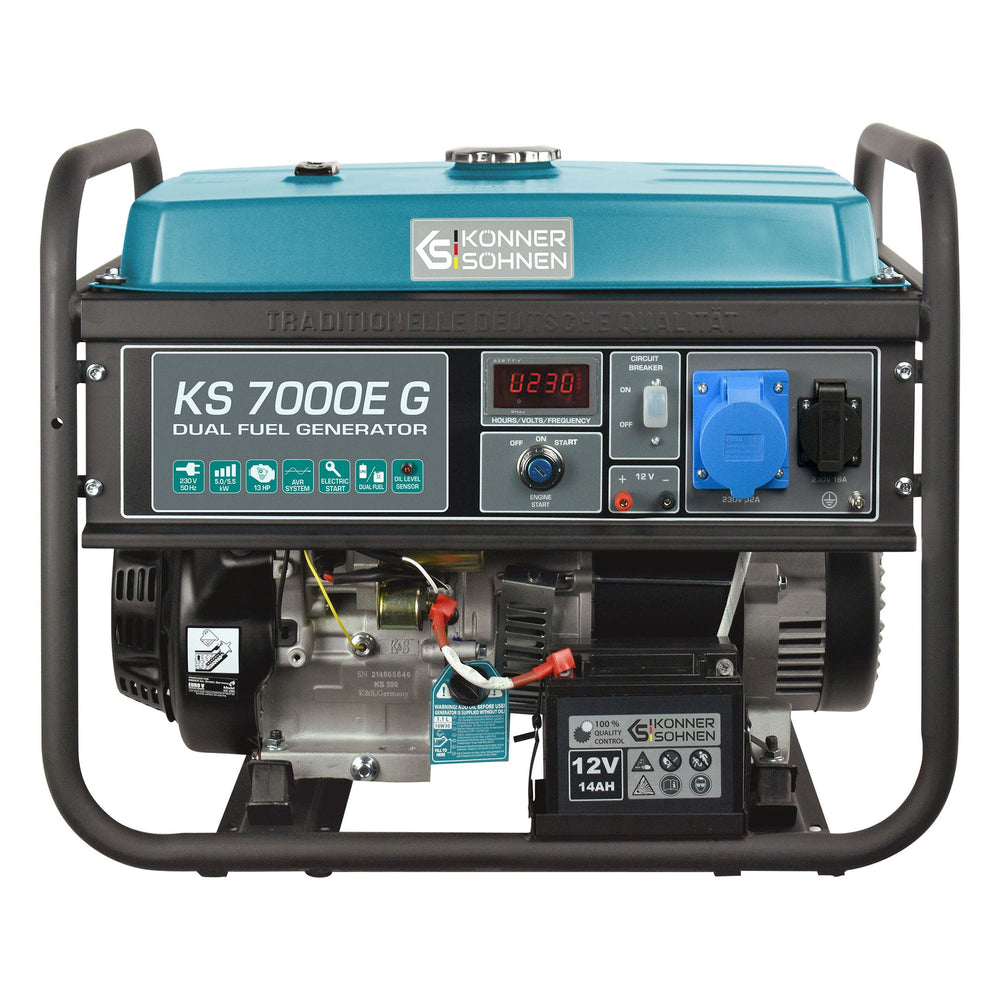 Groupe électrogène à essence/gaz "Könner & Söhnen" KS 7000E G