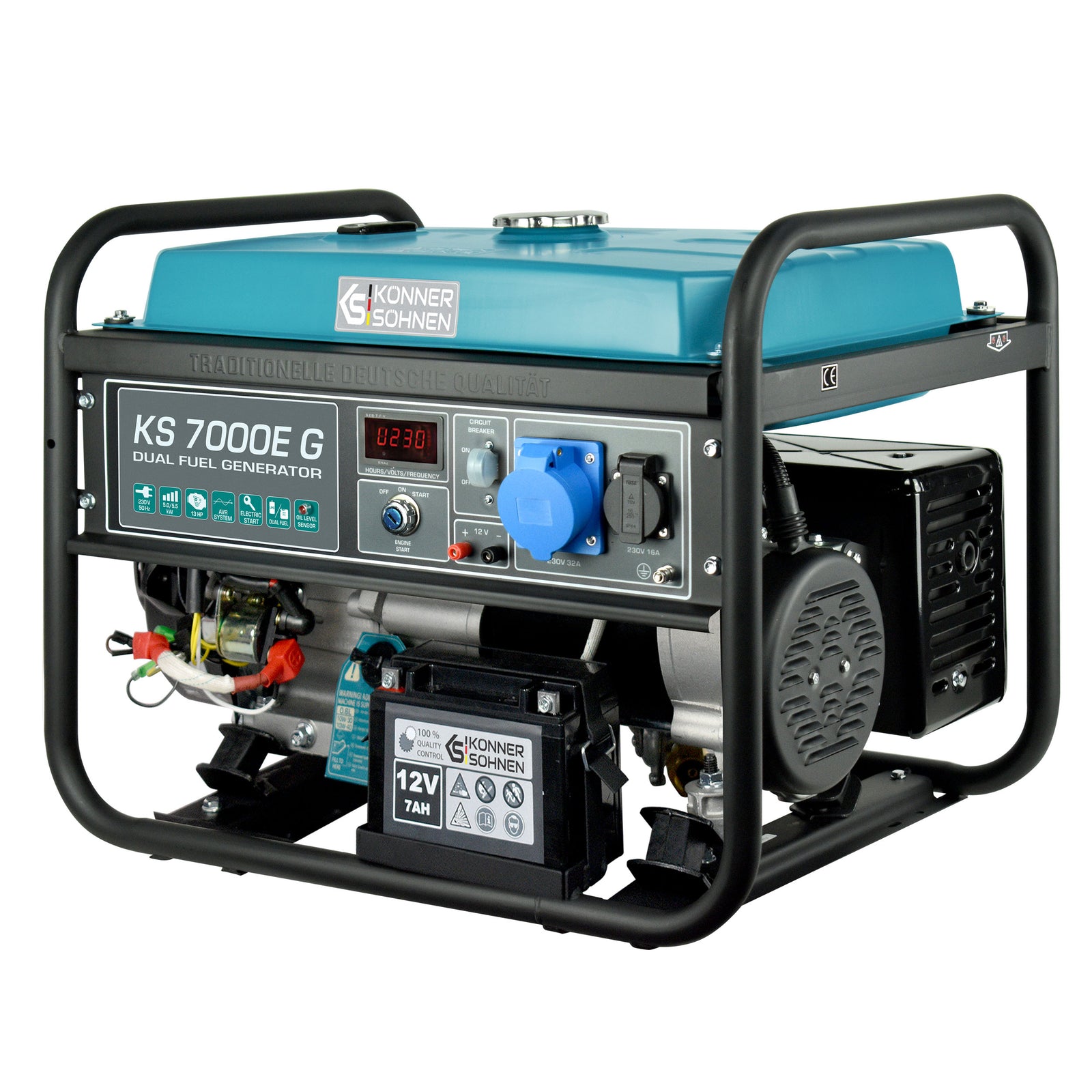 LPG/benzínový generátor „Könner & Söhnen“ KS 7000E G